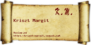 Kriszt Margit névjegykártya